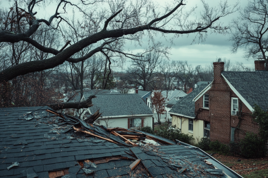 what to do when tree falls on roof